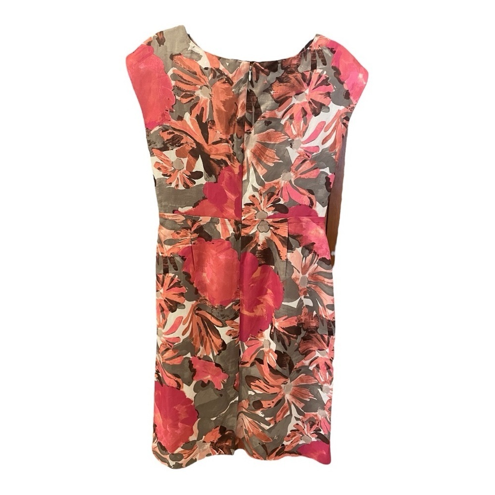 Banana Republic MadMen Cowl-Neck Dress, Size 8, Pink & Gray Fully Lined Sheath. - Picture 2 of 8